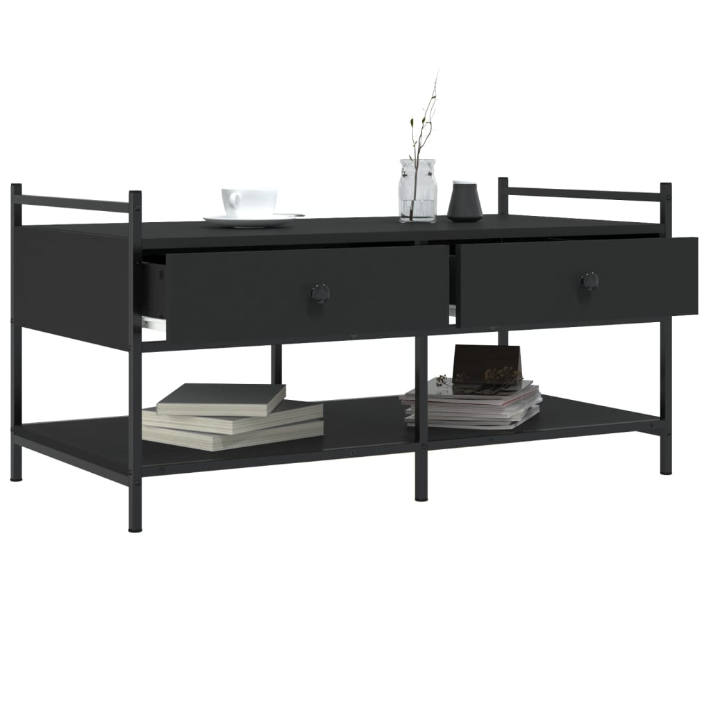 Couchtisch Schwarz 99x50x50 cm Holzwerkstoff - Pazzar.ch