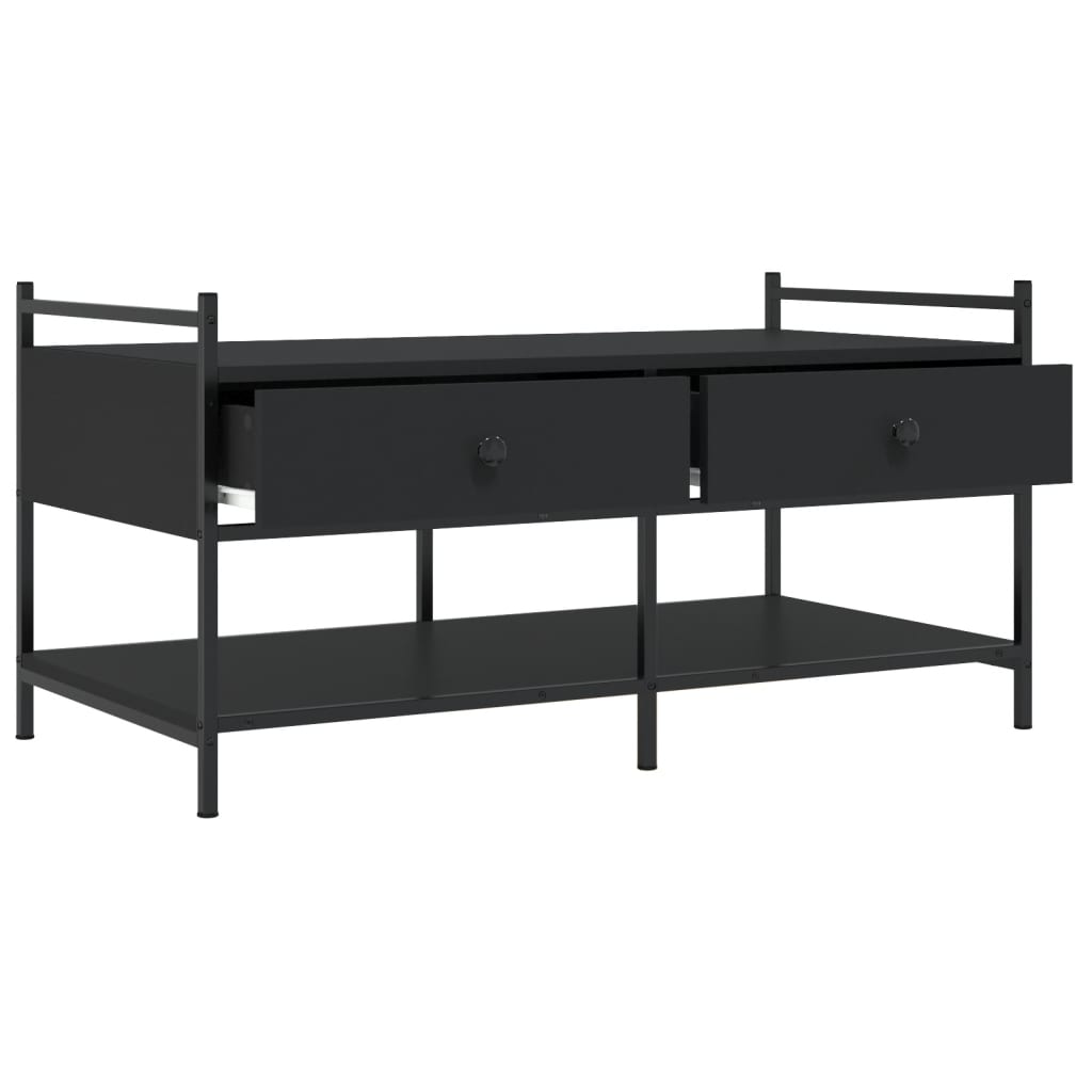 Couchtisch Schwarz 99x50x50 cm Holzwerkstoff - Pazzar.ch