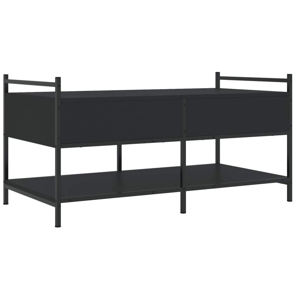 Couchtisch Schwarz 99x50x50 cm Holzwerkstoff - Pazzar.ch
