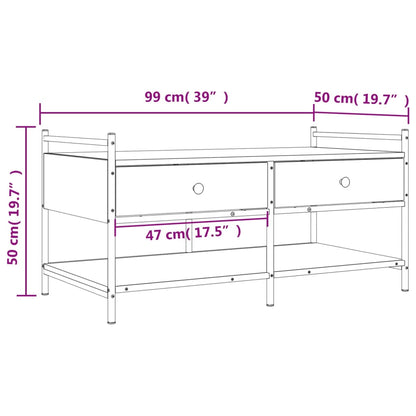 Couchtisch Schwarz 99x50x50 cm Holzwerkstoff - Pazzar.ch