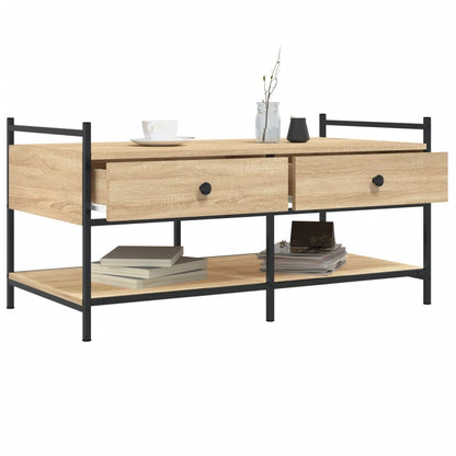 Couchtisch Sonoma-Eiche 99x50x50 cm Holzwerkstoff - Pazzar.ch