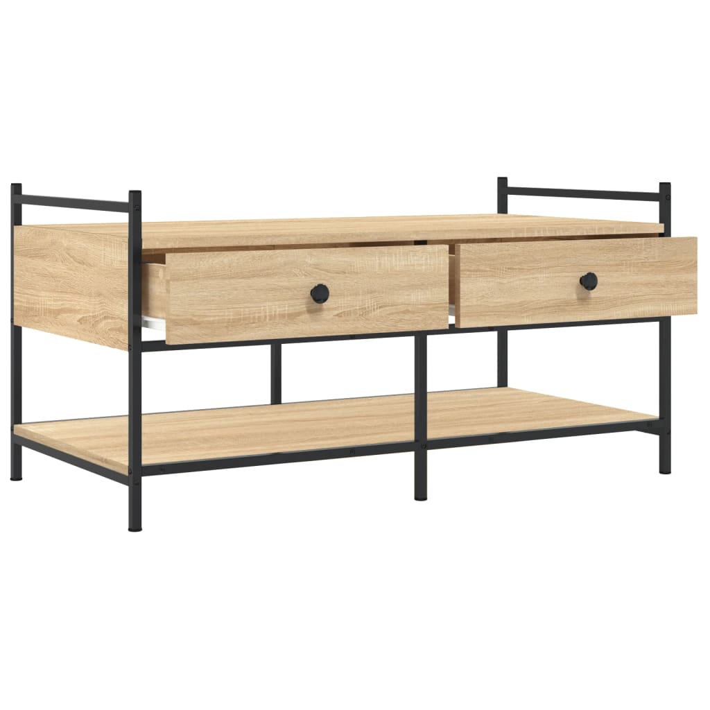 Couchtisch Sonoma-Eiche 99x50x50 cm Holzwerkstoff - Pazzar.ch