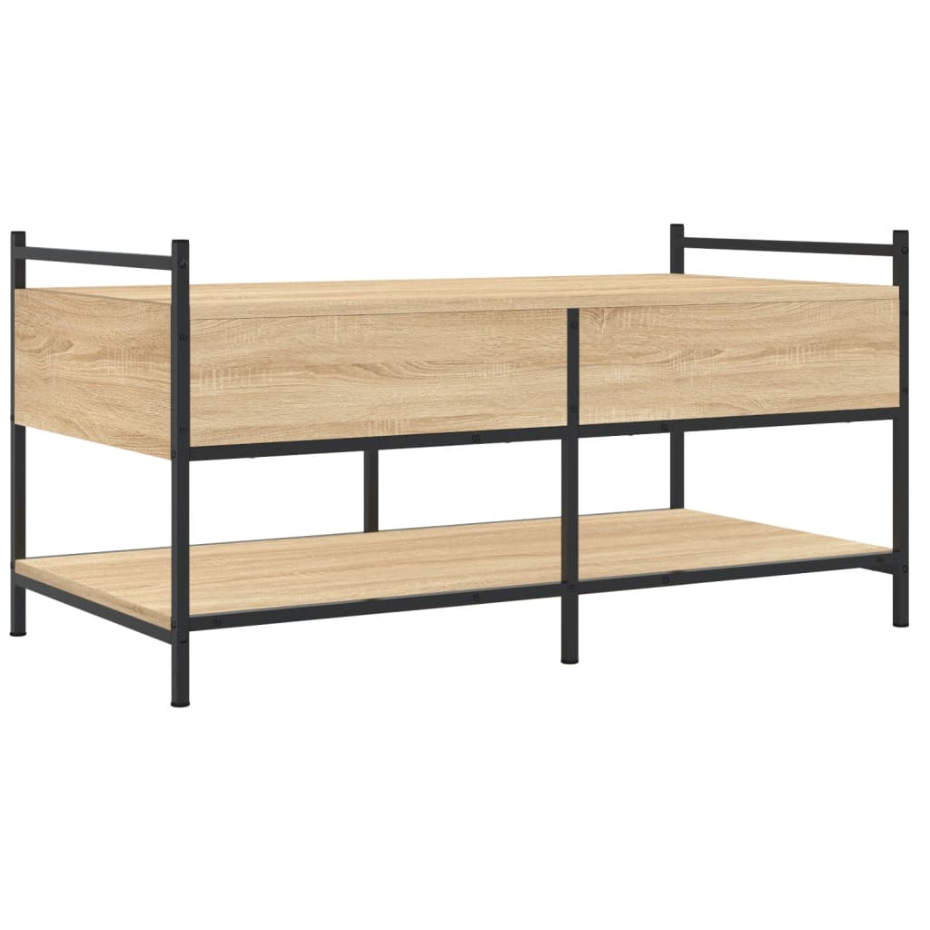 Couchtisch Sonoma-Eiche 99x50x50 cm Holzwerkstoff - Pazzar.ch