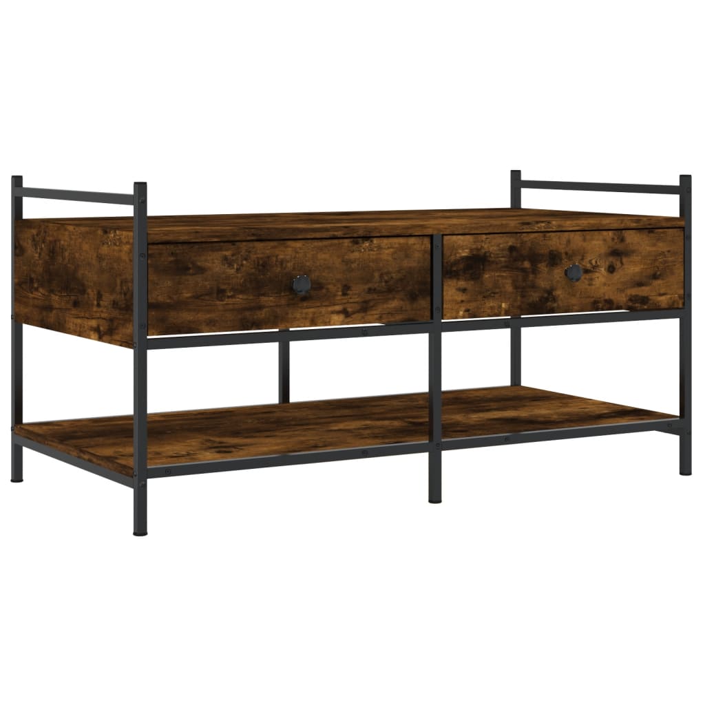 Couchtisch Räuchereiche 99x50x50 cm Holzwerkstoff - Pazzar.ch