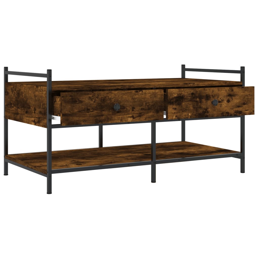 Couchtisch Räuchereiche 99x50x50 cm Holzwerkstoff - Pazzar.ch