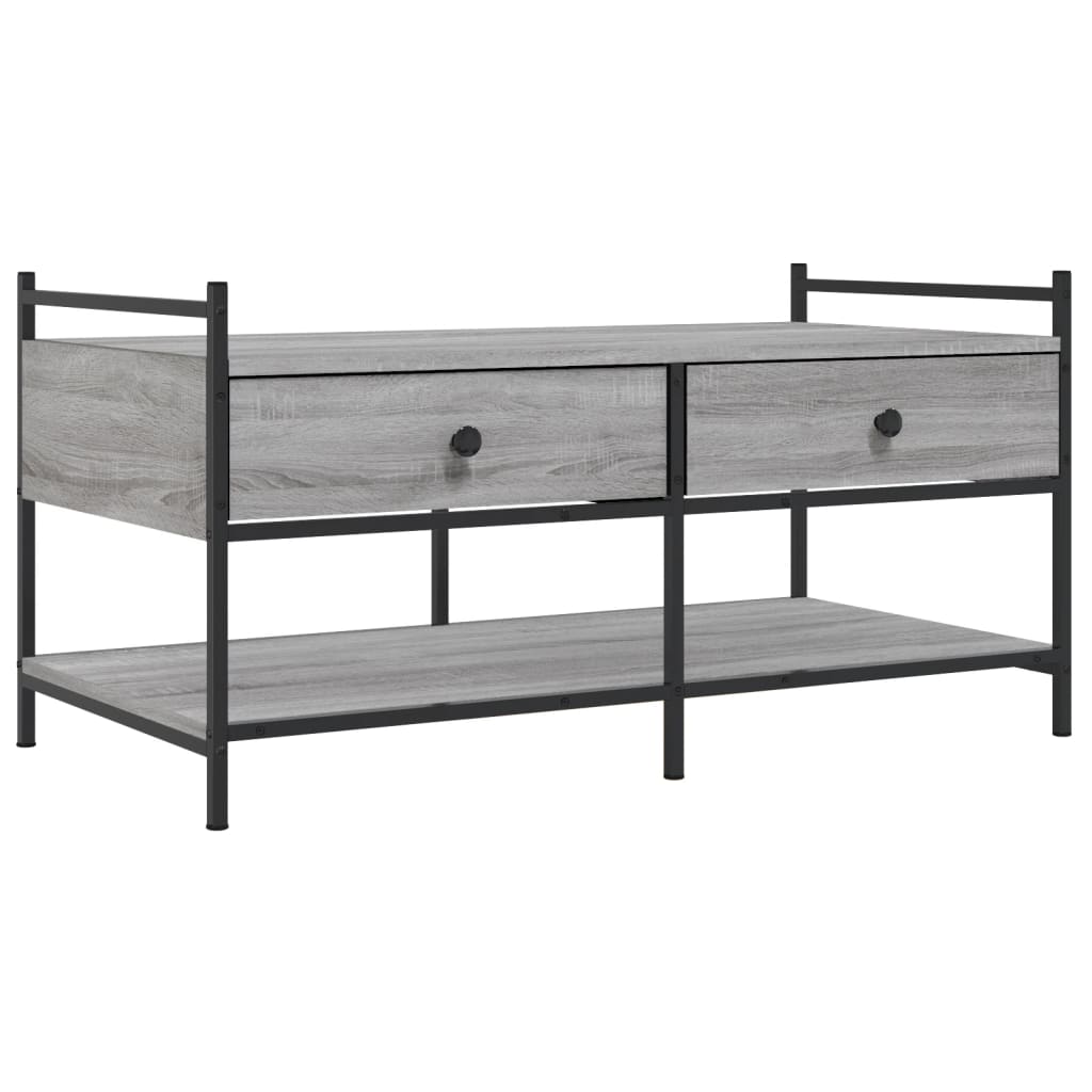 Couchtisch Grau Sonoma 99x50x50 cm Holzwerkstoff - Pazzar.ch