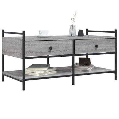 Couchtisch Grau Sonoma 99x50x50 cm Holzwerkstoff - Pazzar.ch