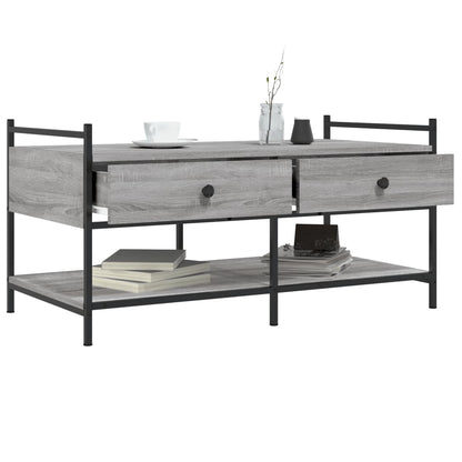 Couchtisch Grau Sonoma 99x50x50 cm Holzwerkstoff - Pazzar.ch