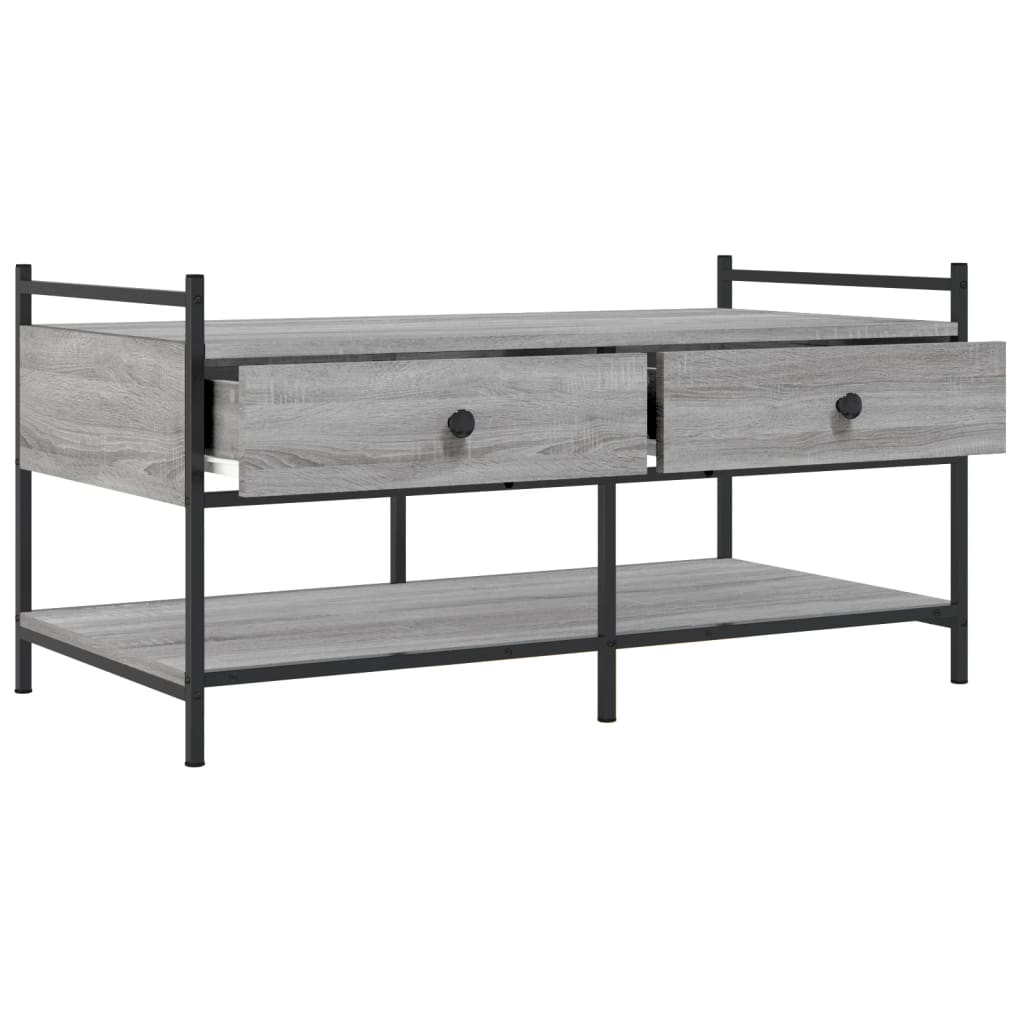 Couchtisch Grau Sonoma 99x50x50 cm Holzwerkstoff - Pazzar.ch