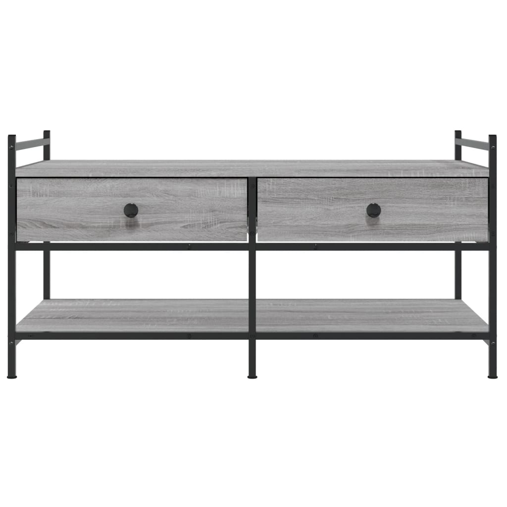 Couchtisch Grau Sonoma 99x50x50 cm Holzwerkstoff - Pazzar.ch