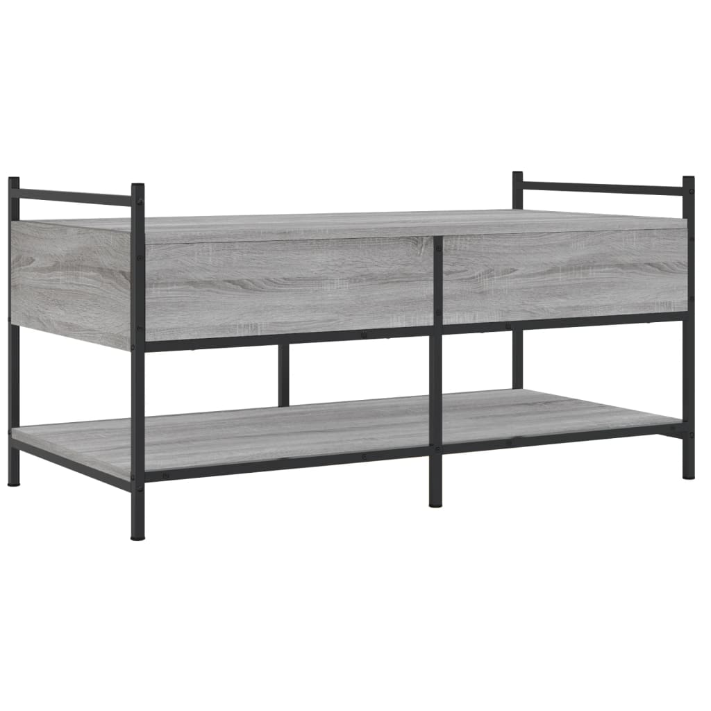 Couchtisch Grau Sonoma 99x50x50 cm Holzwerkstoff - Pazzar.ch