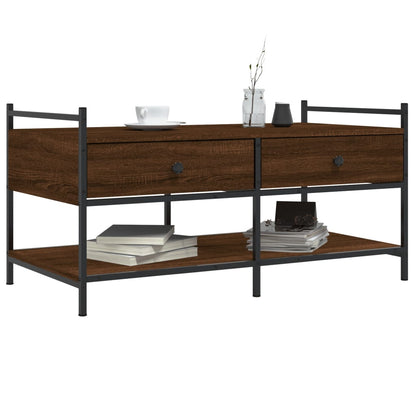 Couchtisch Braun Eichen-Optik 99x50x50 cm Holzwerkstoff - Pazzar.ch