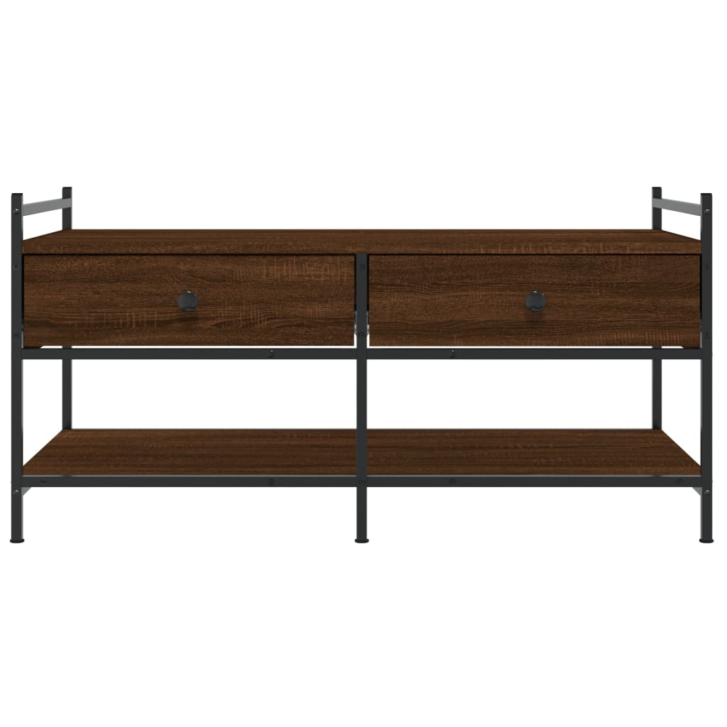 Couchtisch Braun Eichen-Optik 99x50x50 cm Holzwerkstoff - Pazzar.ch