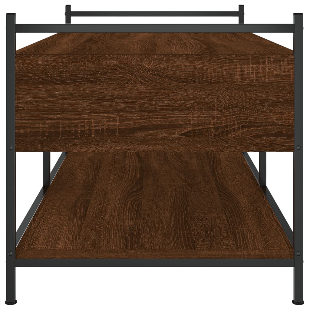 Couchtisch Braun Eichen-Optik 99x50x50 cm Holzwerkstoff - Pazzar.ch