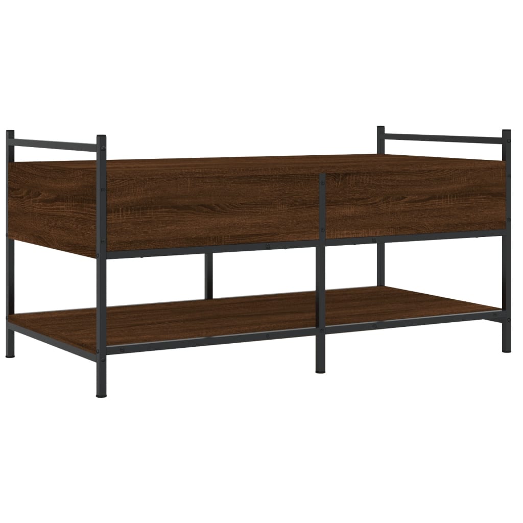 Couchtisch Braun Eichen-Optik 99x50x50 cm Holzwerkstoff - Pazzar.ch