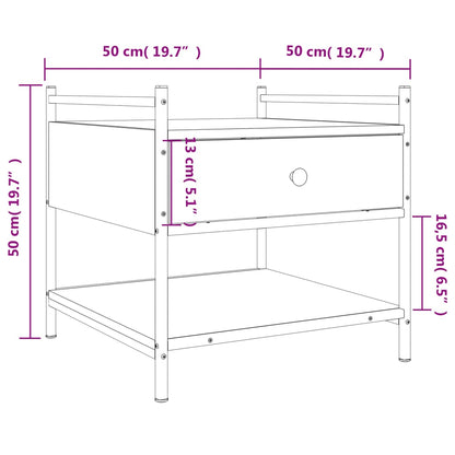 Couchtisch Schwarz 50x50x50 cm Holzwerkstoff - Pazzar.ch
