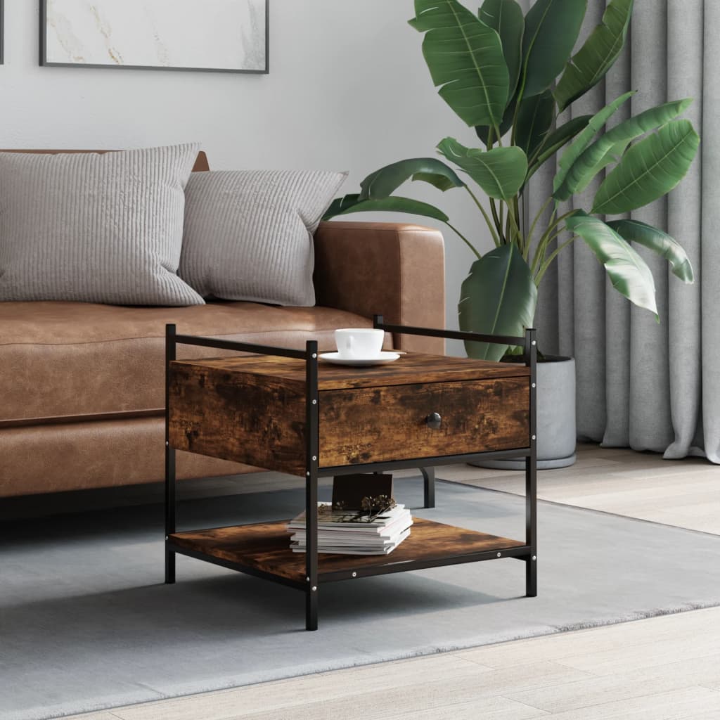 Couchtisch Räuchereiche 50x50x50 cm Holzwerkstoff - Pazzar.ch