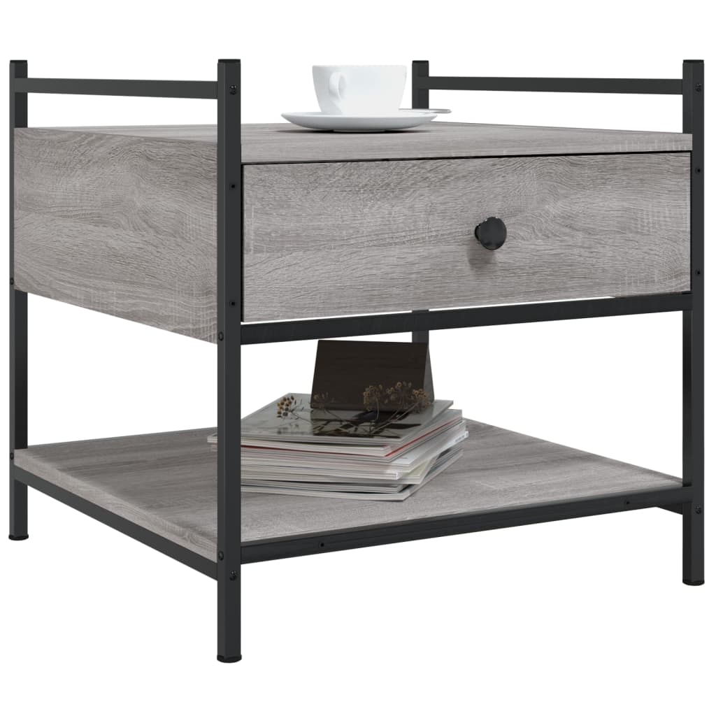 Couchtisch Grau Sonoma 50x50x50 cm Holzwerkstoff - Pazzar.ch