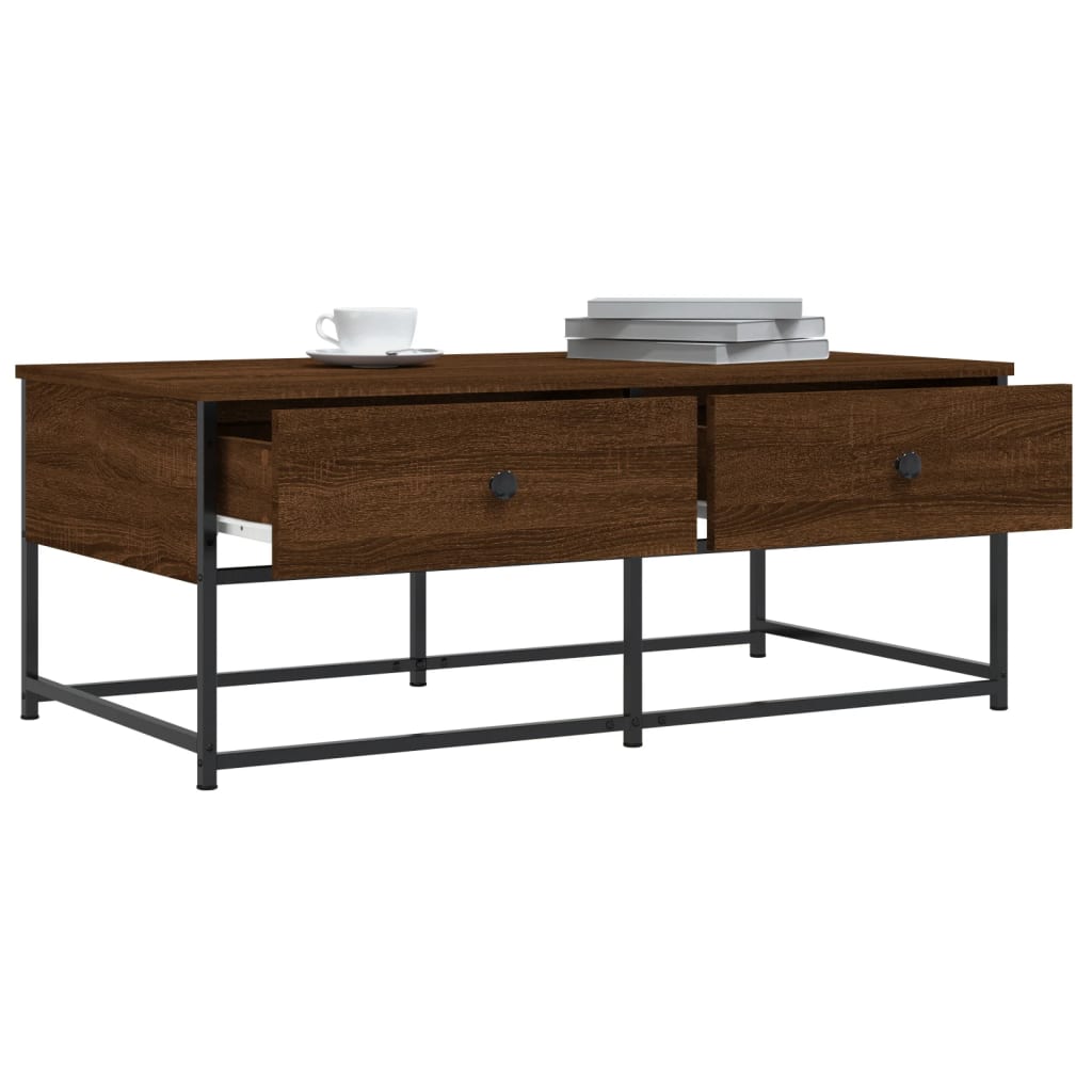Couchtisch Braun Eichen-Optik 100x51x40 cm Holzwerkstoff - Pazzar.ch