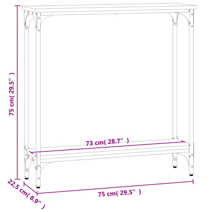Konsolentisch Braun Eichen-Optik 75x22,5x75 cm Holzwerkstoff - Pazzar.ch