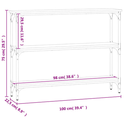 Konsolentisch Braun Eichen-Optik 100x22,5x75 cm Holzwerkstoff - Pazzar.ch