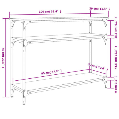 Konsolentisch Schwarz 100x29x75 cm Holzwerkstoff - Pazzar.ch