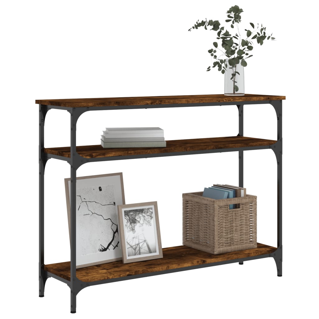 Konsolentisch Räuchereiche 100x29x75 cm Holzwerkstoff - Pazzar.ch