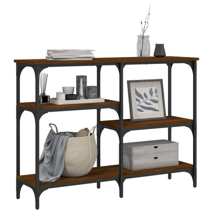 Konsolentisch Braun Eichen-Optik 102x29x75 cm Holzwerkstoff - Pazzar.ch