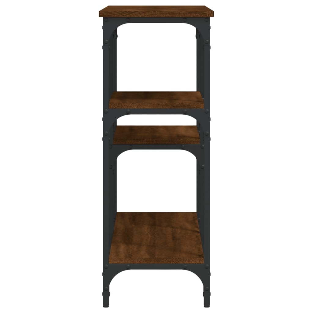 Konsolentisch Braun Eichen-Optik 102x29x75 cm Holzwerkstoff - Pazzar.ch