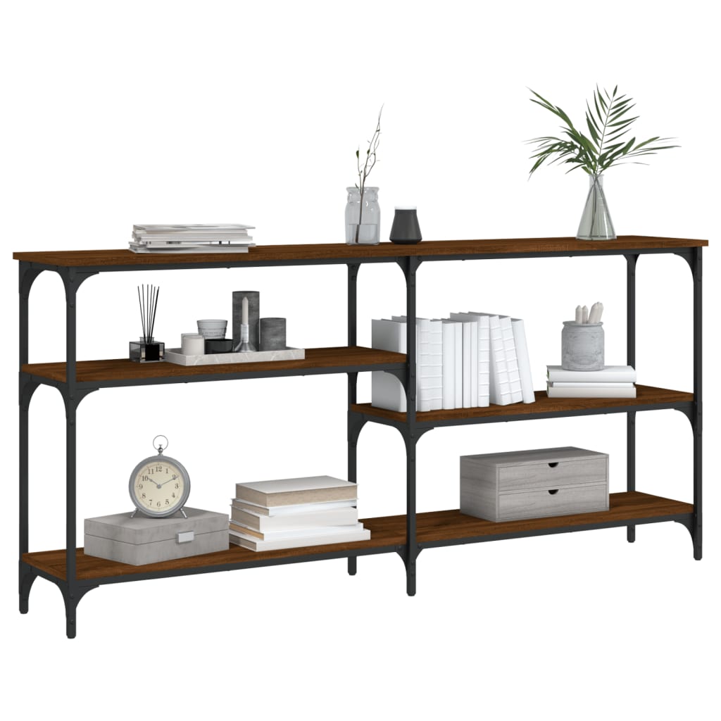 Konsolentisch Braun Eichen-Optik 160x29x75 cm Holzwerkstoff - Pazzar.ch