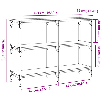 Konsolentisch Räuchereiche 100x29x75 cm Holzwerkstoff - Pazzar.ch