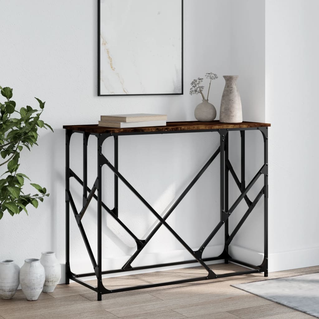 Konsolentisch Räuchereiche 100x40x80 cm Holzwerkstoff - Pazzar.ch