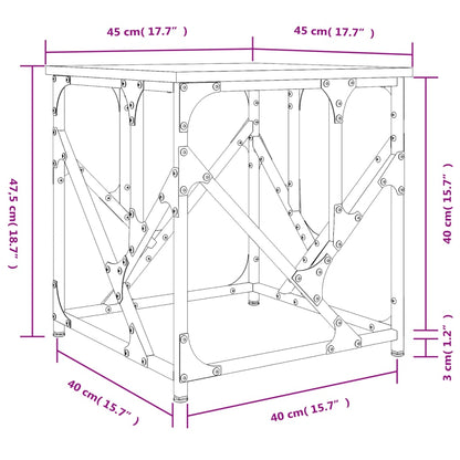 Couchtisch Schwarz 45x45x47,5 cm Holzwerkstoff - Pazzar.ch