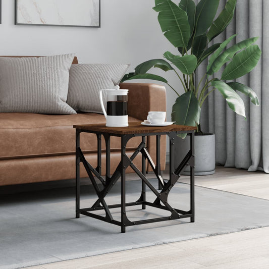 Couchtisch Braun Eichen-Optik 45x45x47,5 cm Holzwerkstoff - Pazzar.ch