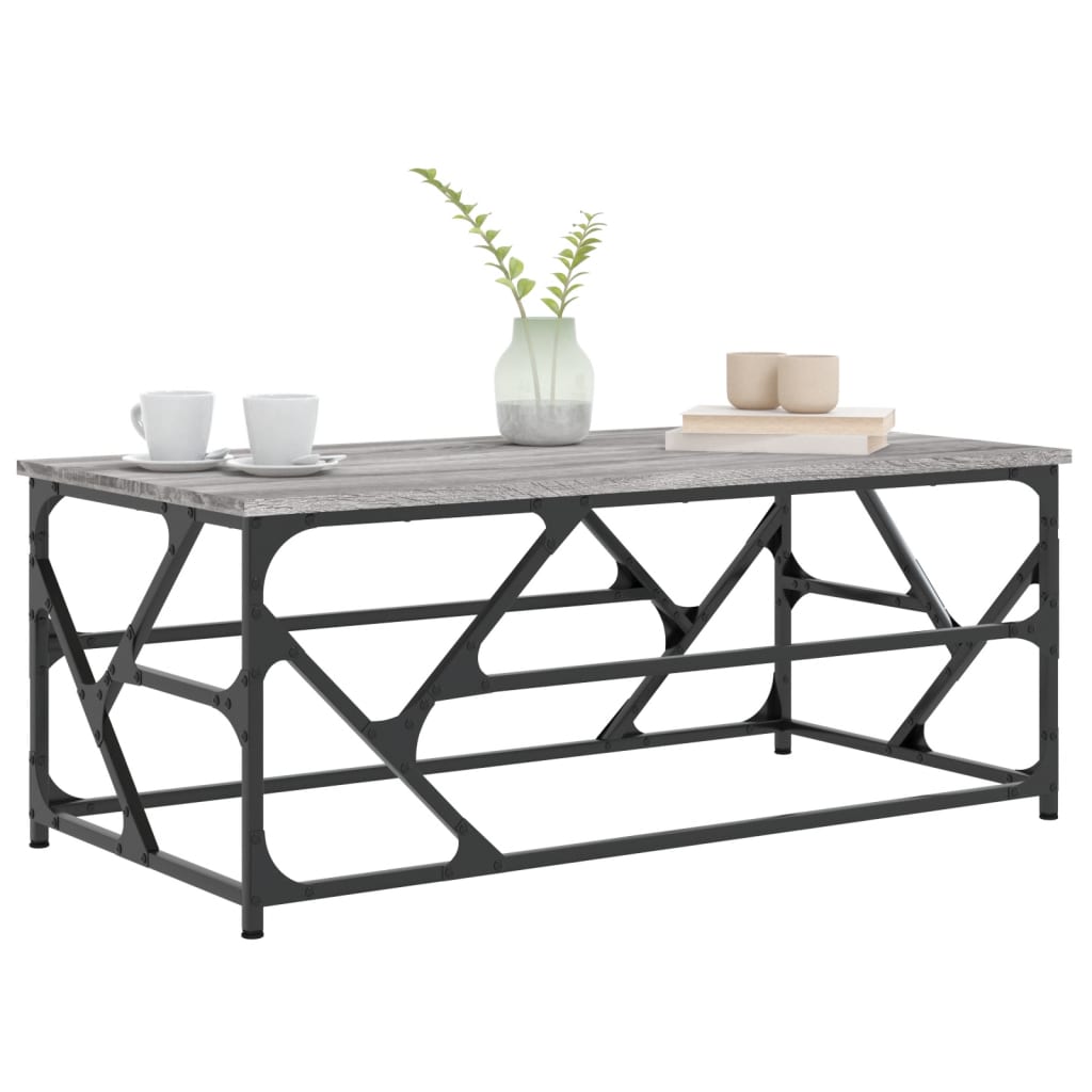 Couchtisch Grau Sonoma 100x50x40 cm Holzwerkstoff - Pazzar.ch