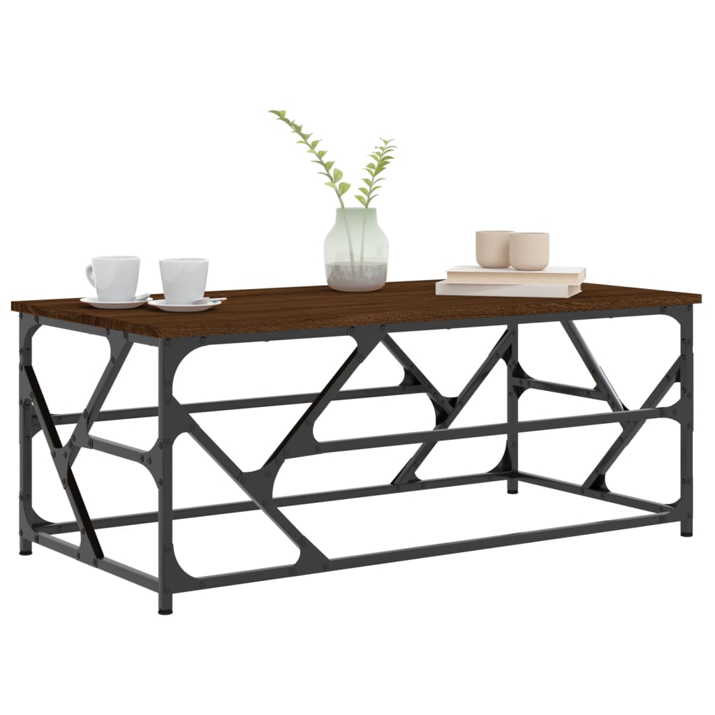 Couchtisch Braun Eichen-Optik 100x50x40 cm Holzwerkstoff - Pazzar.ch