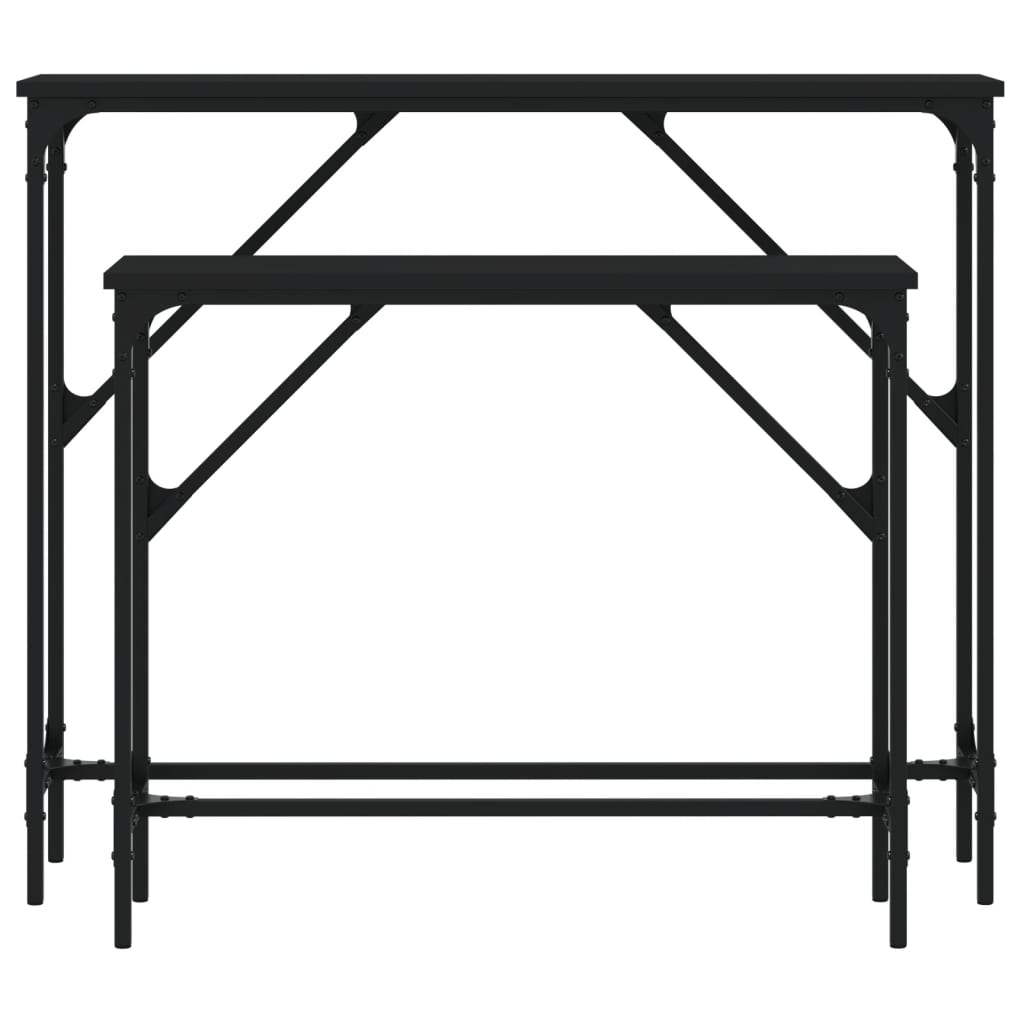 Konsolentische 2 Stk. Schwarz Holzwerkstoff - Pazzar.ch