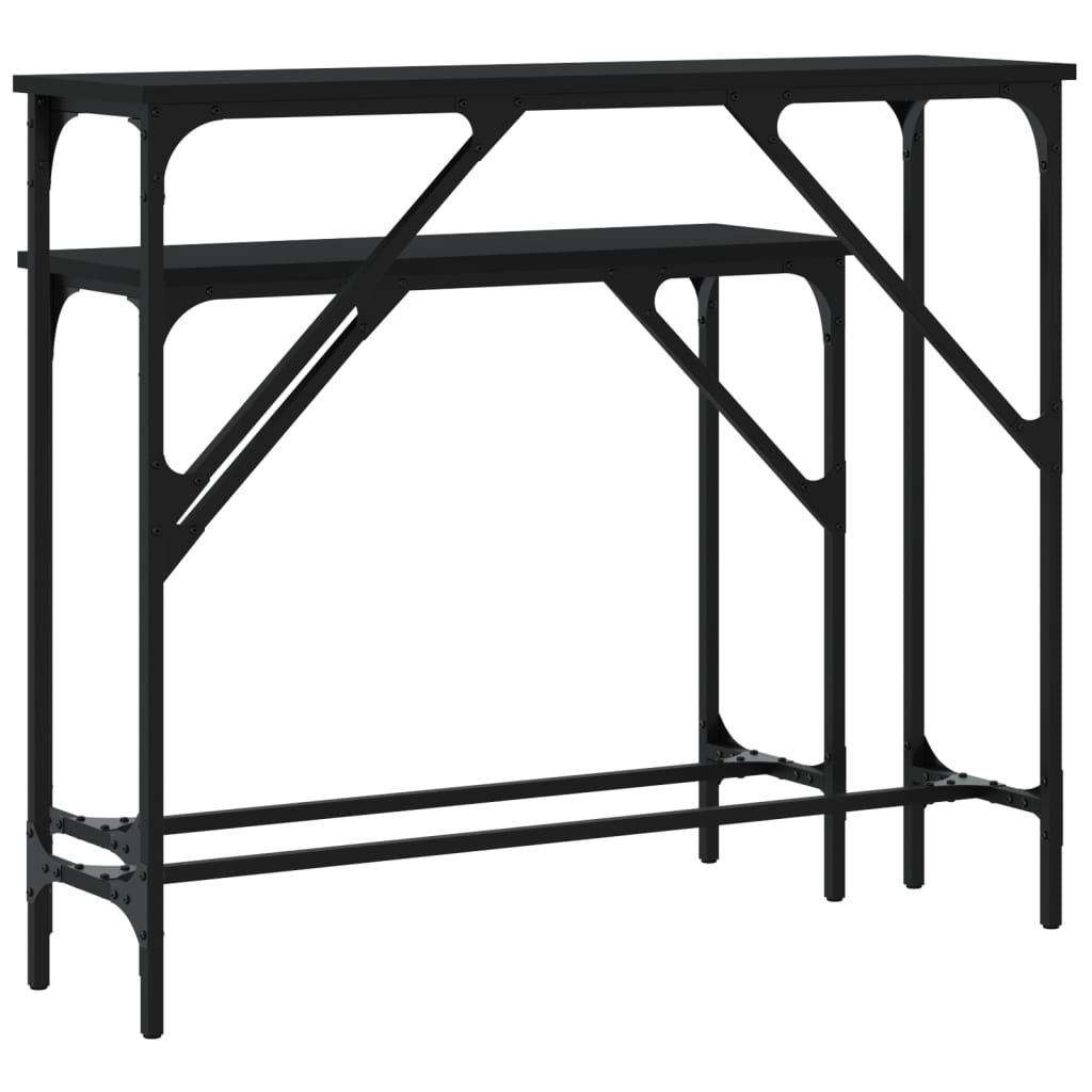 Konsolentische 2 Stk. Schwarz Holzwerkstoff - Pazzar.ch