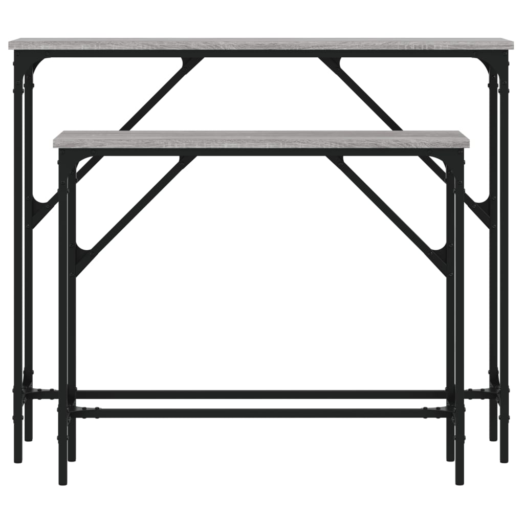 Konsolentische 2 Stk. Grau Sonoma Holzwerkstoff - Pazzar.ch