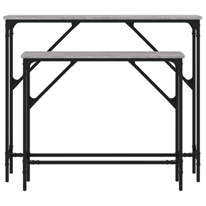 Konsolentische 2 Stk. Grau Sonoma Holzwerkstoff - Pazzar.ch
