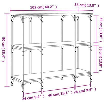 Konsolentisch Sonoma-Eiche 102x35x90 cm Holzwerkstoff - Pazzar.ch