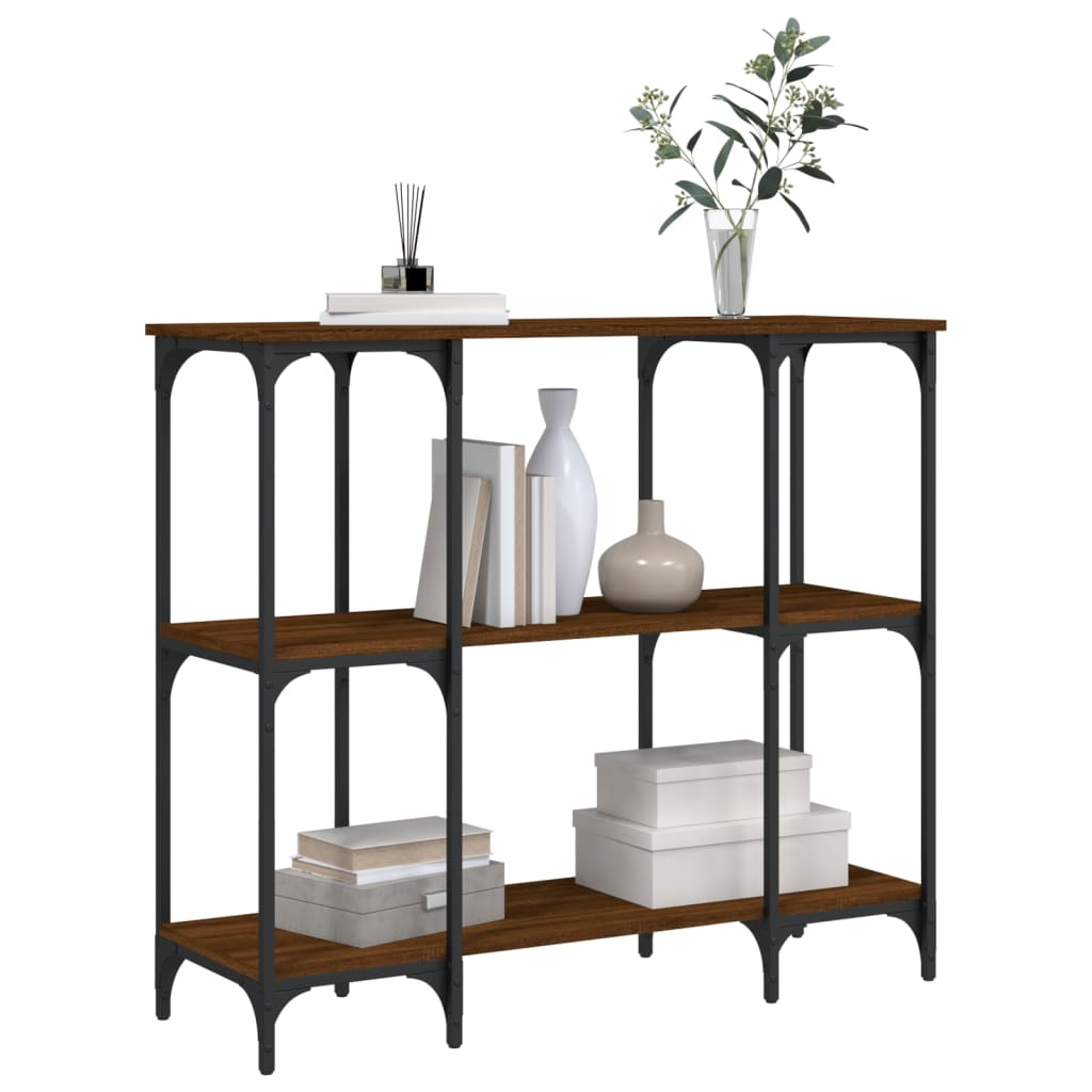 Konsolentisch Braun Eichen-Optik 102x35x90 cm Holzwerkstoff - Pazzar.ch