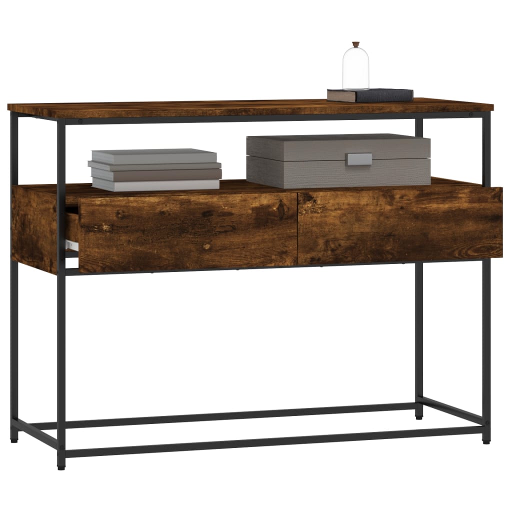 Konsolentisch Räuchereiche 100x40x75 cm Holzwerkstoff - Pazzar.ch