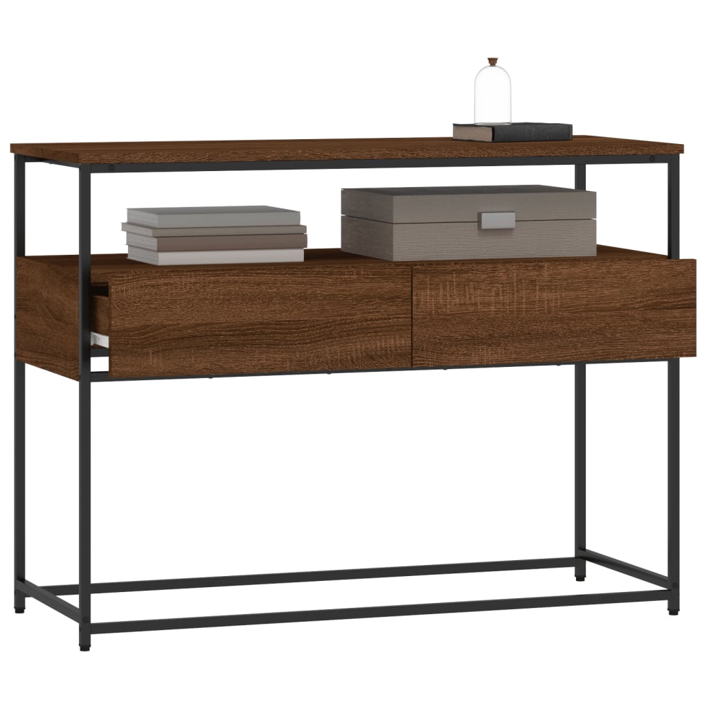 Konsolentisch Braun Eichen-Optik 100x40x75 cm Holzwerkstoff - Pazzar.ch