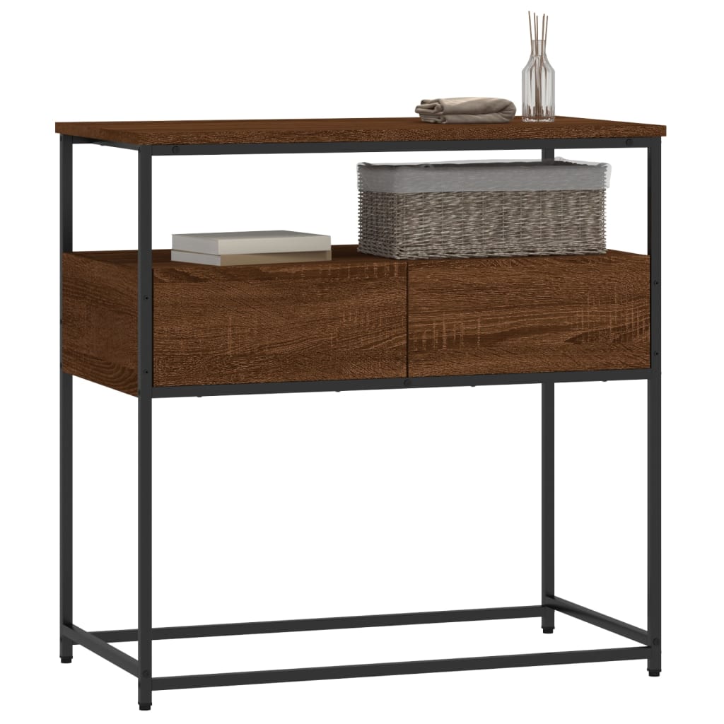 Konsolentisch Braun Eichen-Optik 75x40x75 cm Holzwerkstoff - Pazzar.ch