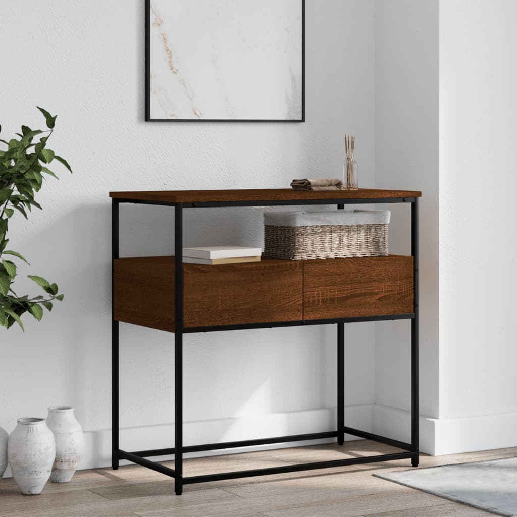 Konsolentisch Braun Eichen-Optik 75x40x75 cm Holzwerkstoff - Pazzar.ch