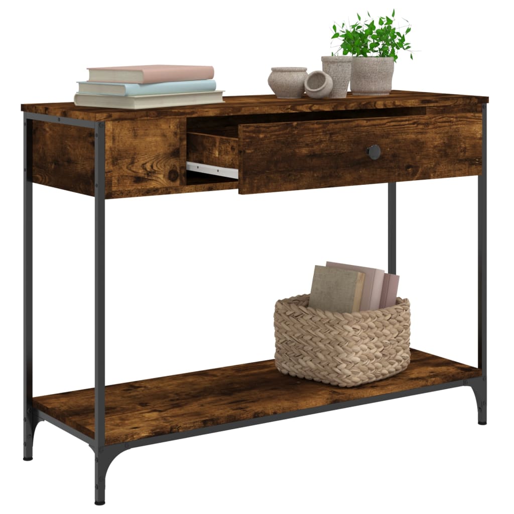 Konsolentisch Räuchereiche 100x34,5x75 cm Holzwerkstoff - Pazzar.ch