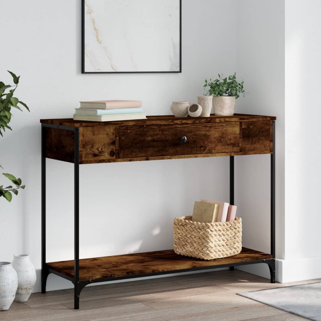Konsolentisch Räuchereiche 100x34,5x75 cm Holzwerkstoff - Pazzar.ch