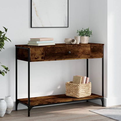 Konsolentisch Räuchereiche 100x34,5x75 cm Holzwerkstoff - Pazzar.ch