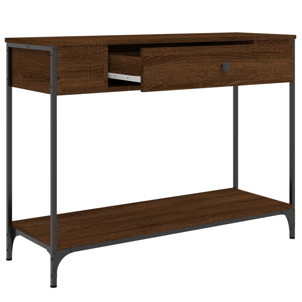 Konsolentisch Braun Eichen-Optik 100x34,5x75 cm Holzwerkstoff - Pazzar.ch